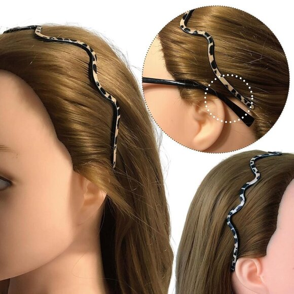 Wavy Headband Women Non Slip French Style Plastic Tortoiseshell main image 4